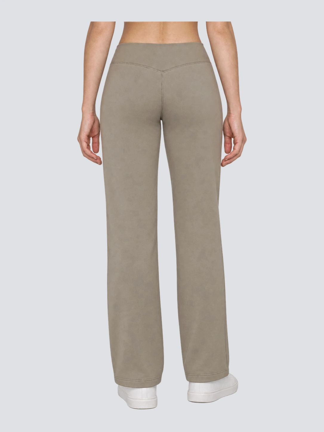 Athleisure joggers back model visualization with V-shaped waist seam