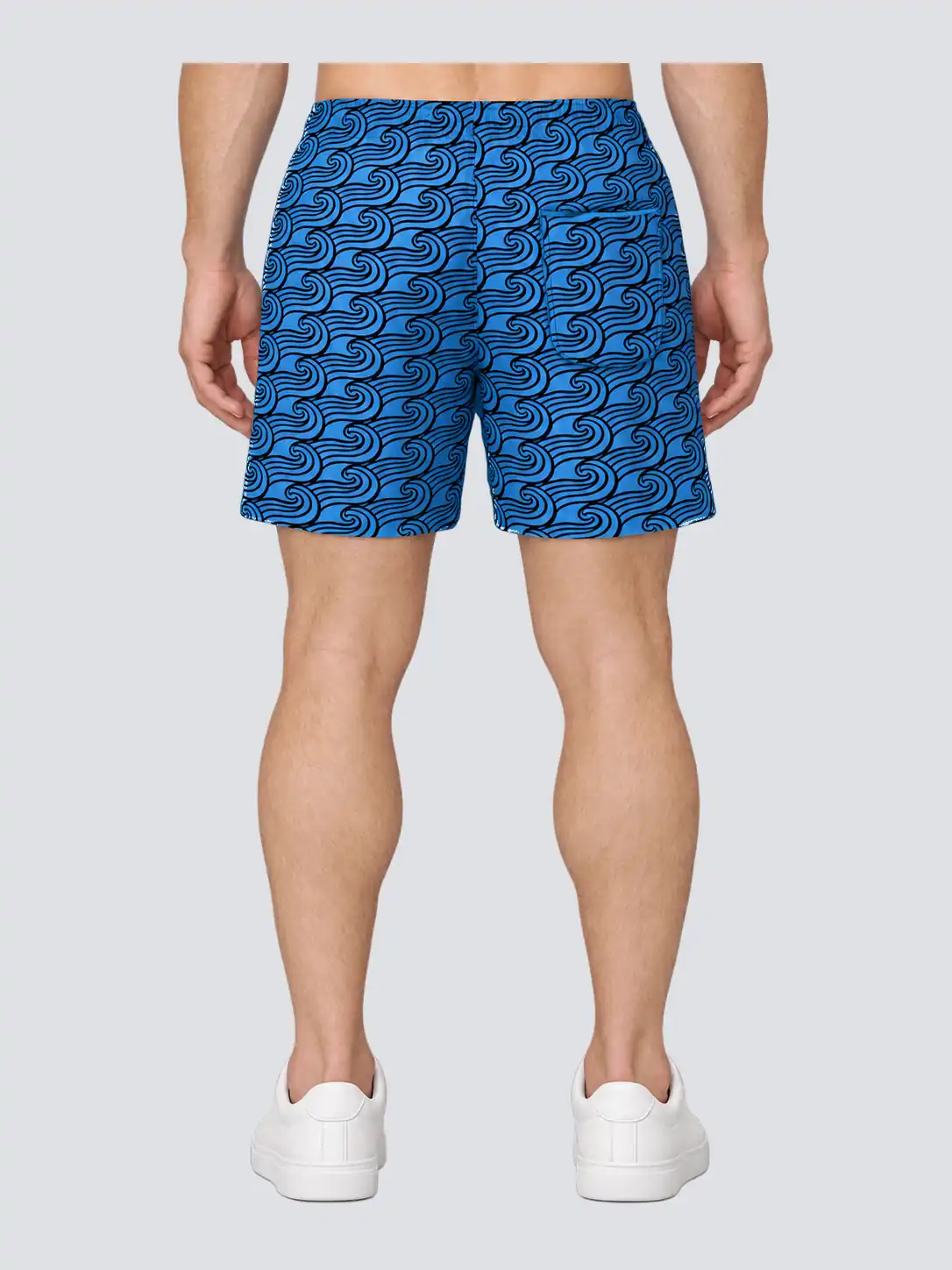 Athleisure shorts back with right patch pocket
