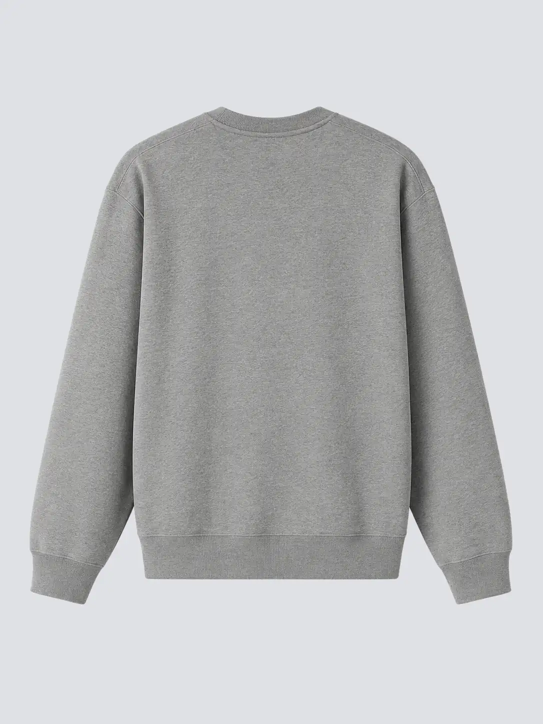 Plain back of classic crewneck sweatshirt
