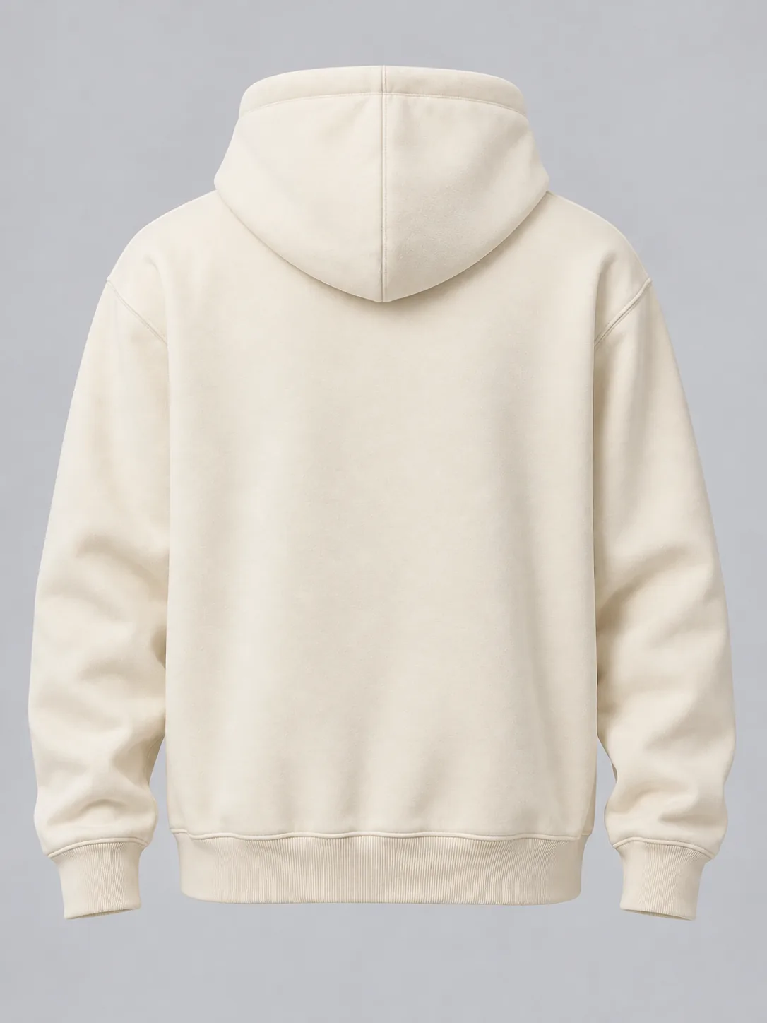 Cream classic pullover hoodie back