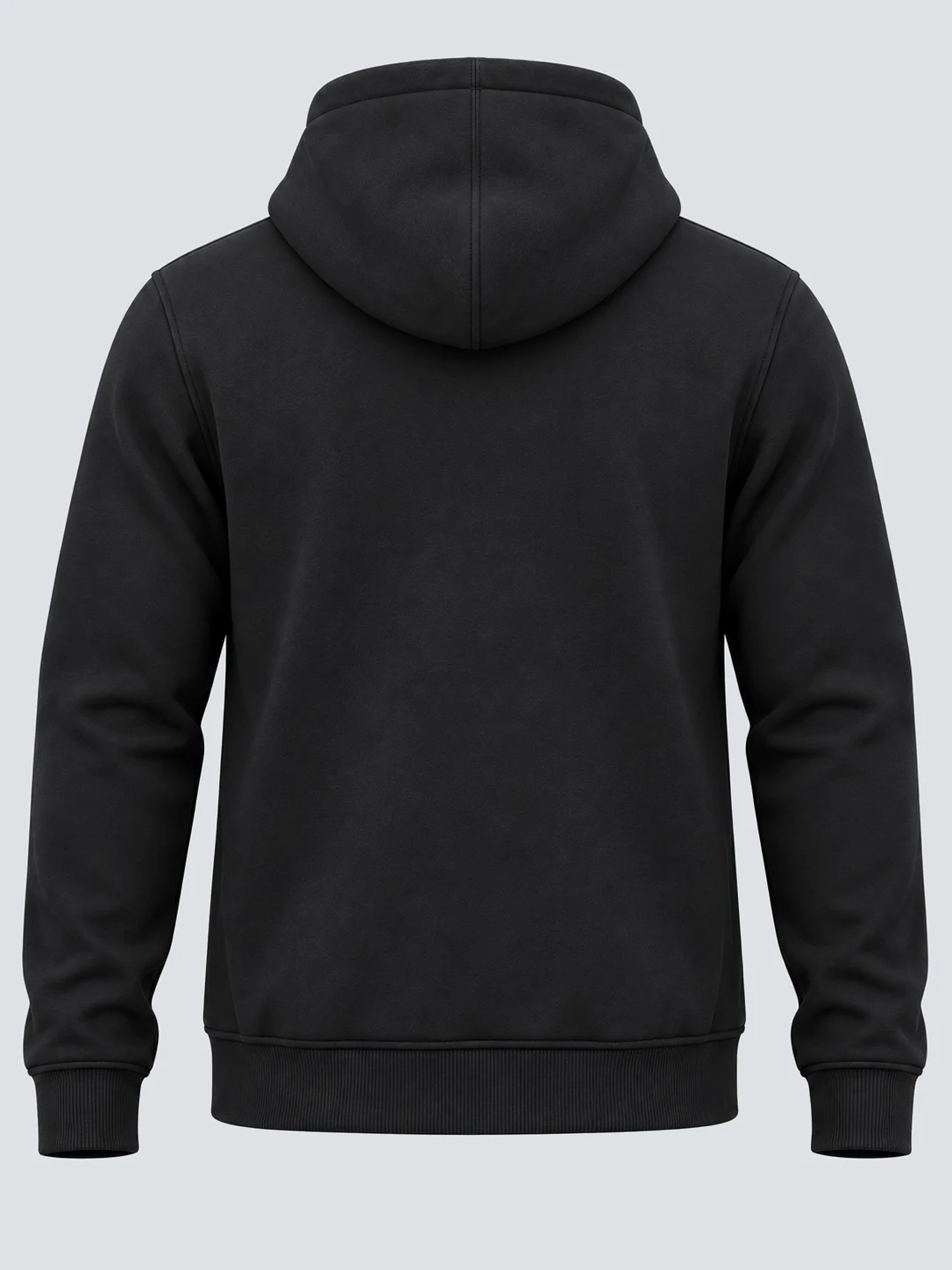 Classic black zip up hoodie back