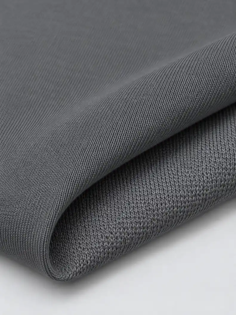 Grey double-face knit outer and inner surfaces