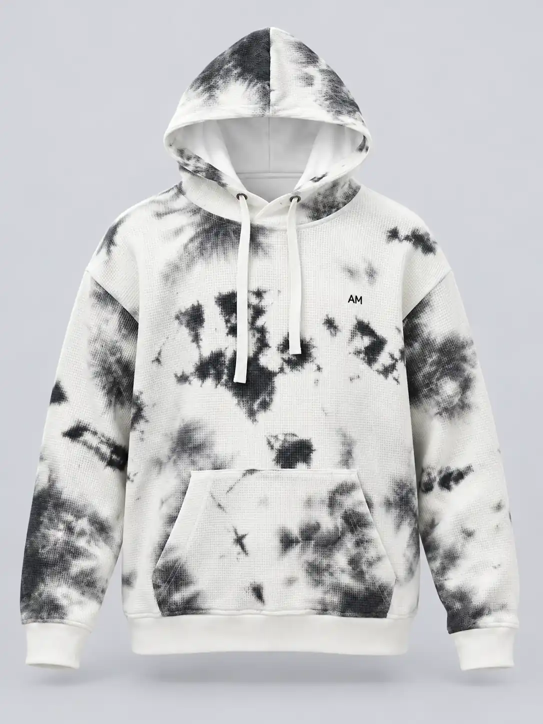 Fabric tie-dye pullover hoodie front