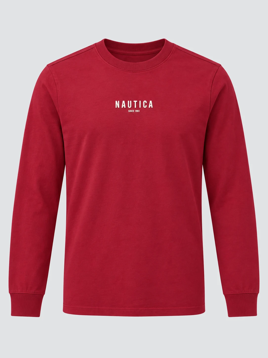Long sleeve T-shirt with durable silicone logo print