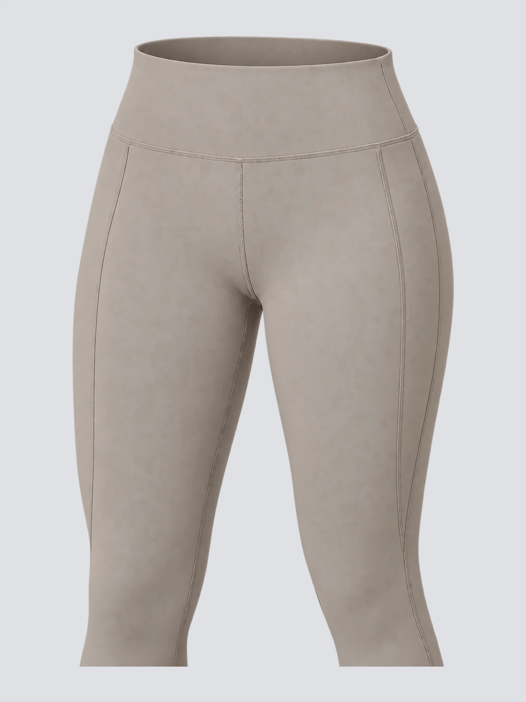 High-waist pocket-free leggings and double-layer waistband detail