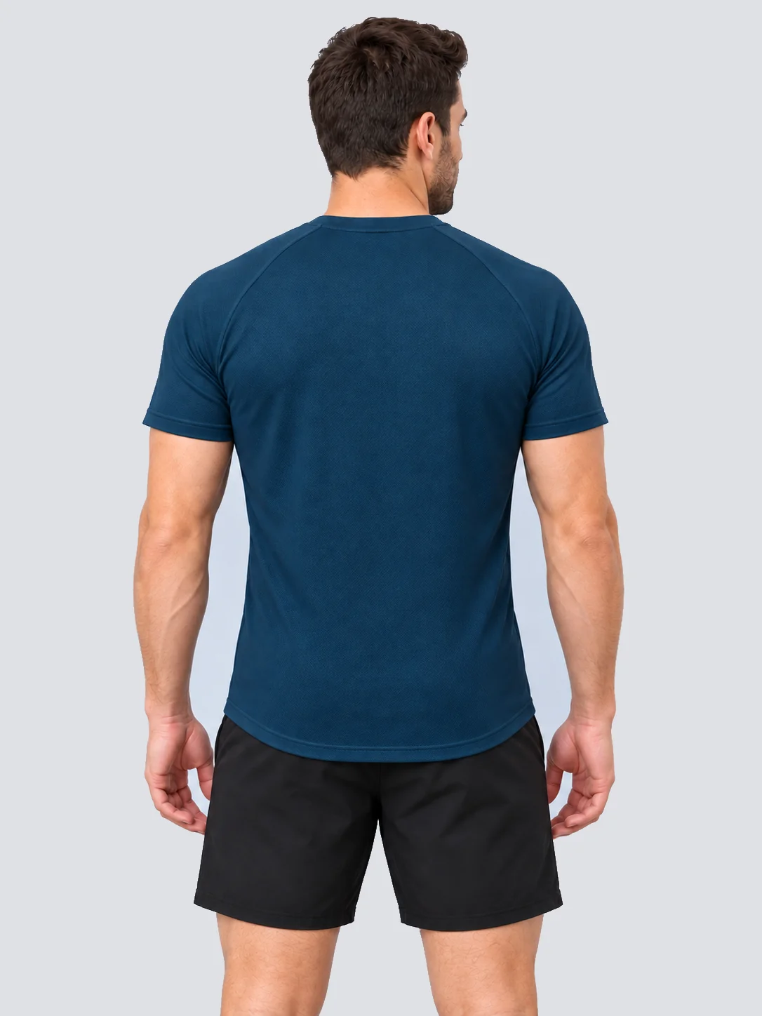 Training T-shirt back and curved hem