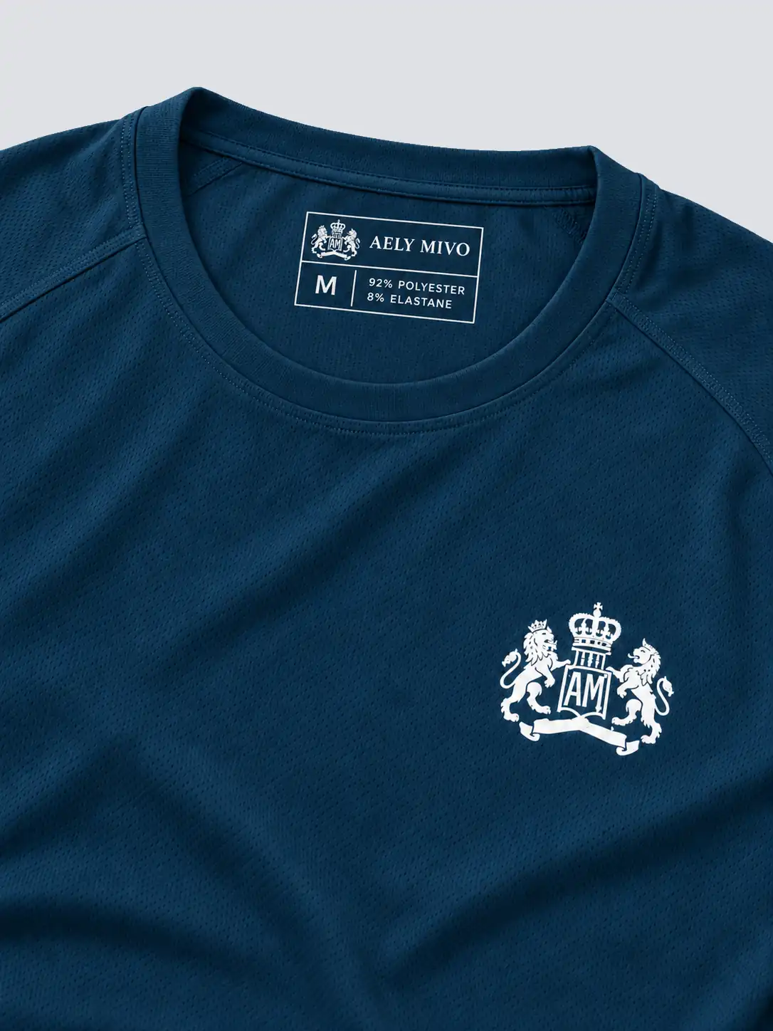 Stretch mesh, AM screen print and heat-transfer label detail