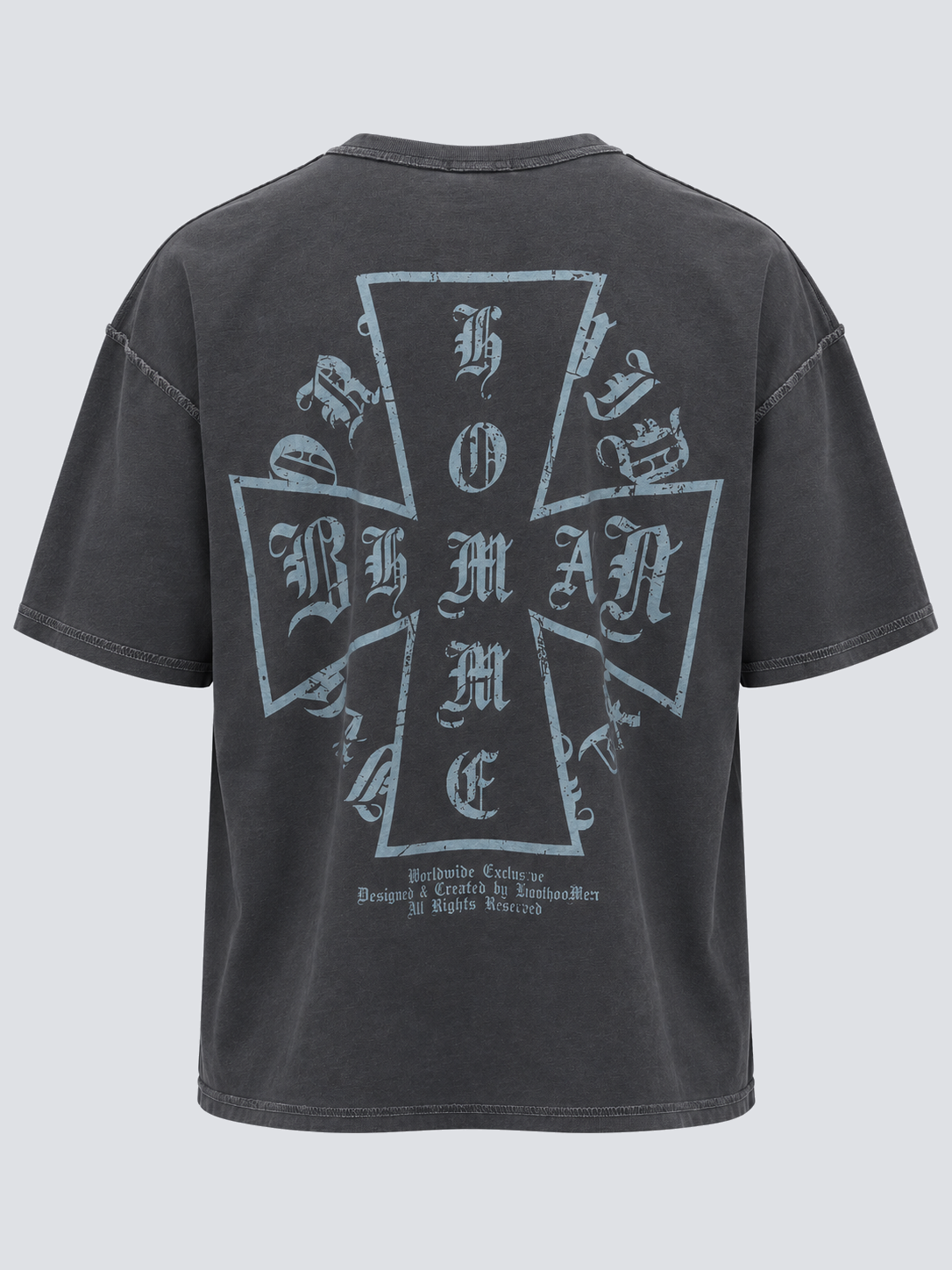 Washed graphic T-shirt back screen print
