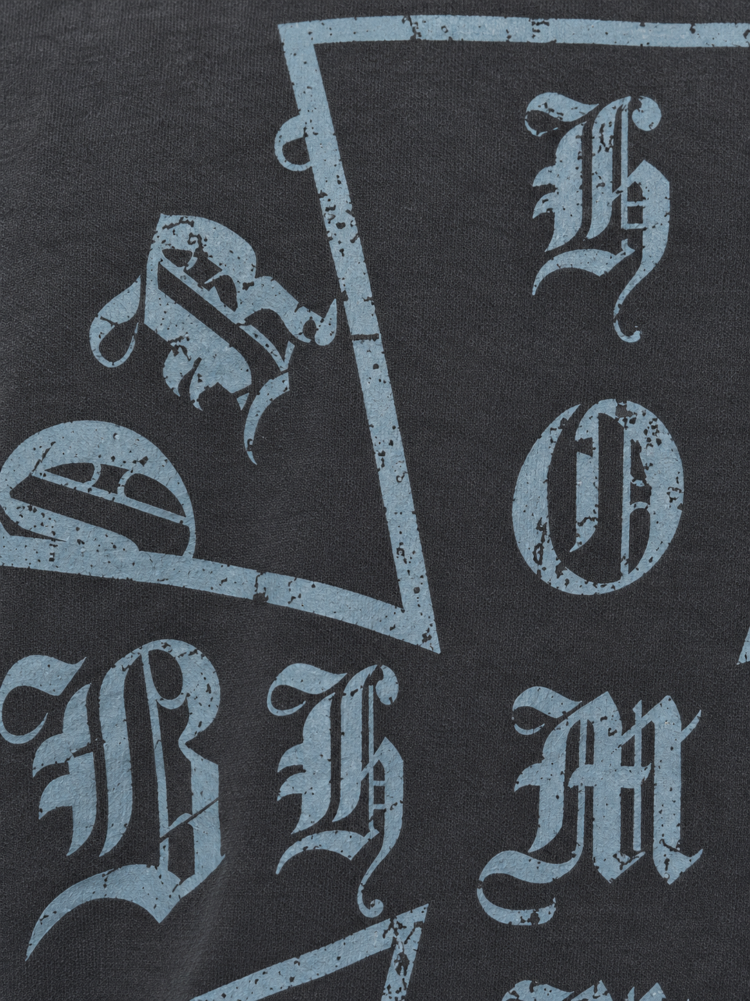 Distressed back print detail on washed T-shirt
