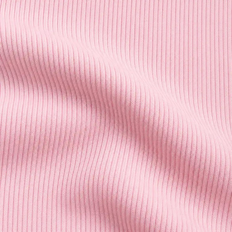Pink fine rib fabric texture detail