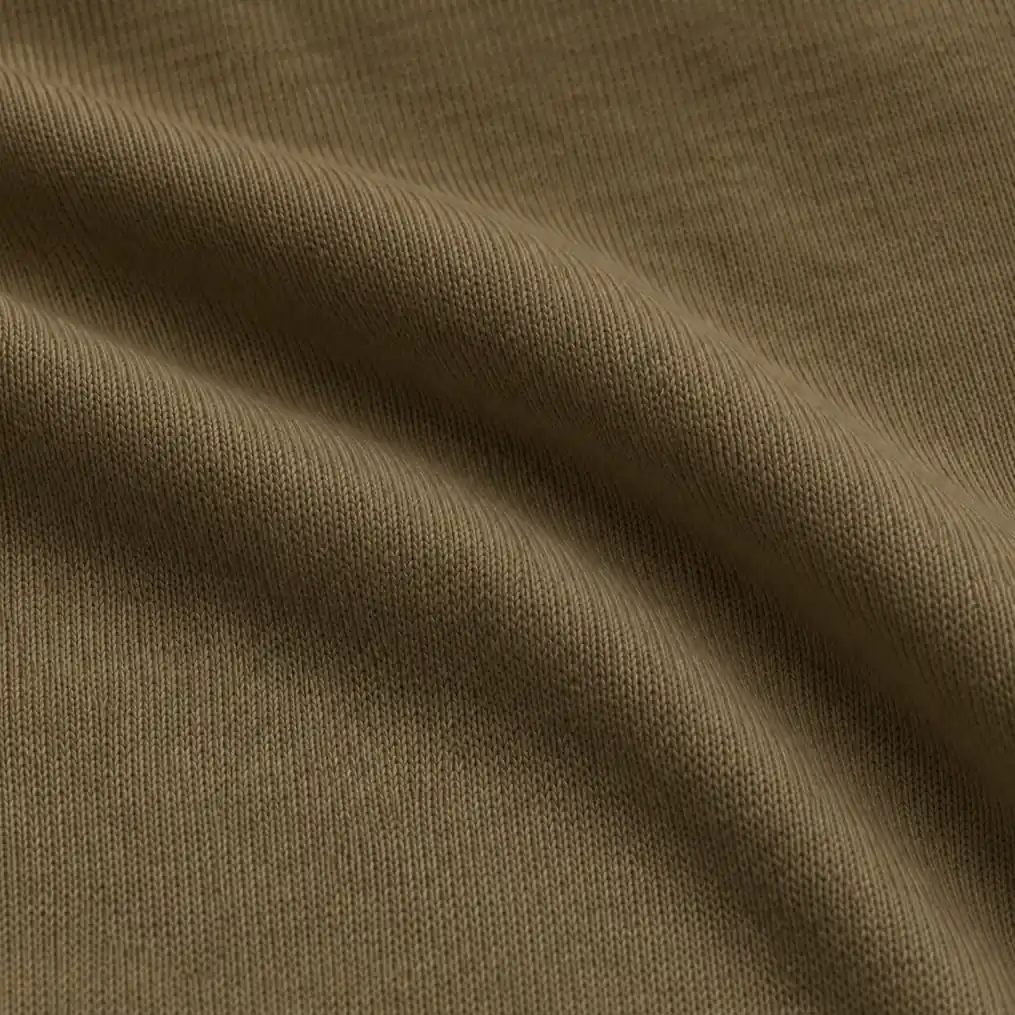 Olive bamboo viscose cotton jersey texture