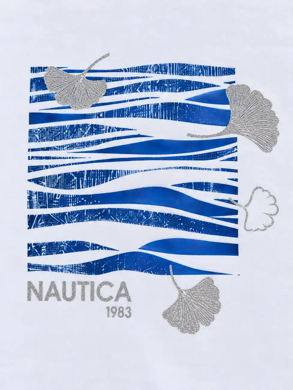 White T-shirt chest graphic detail
