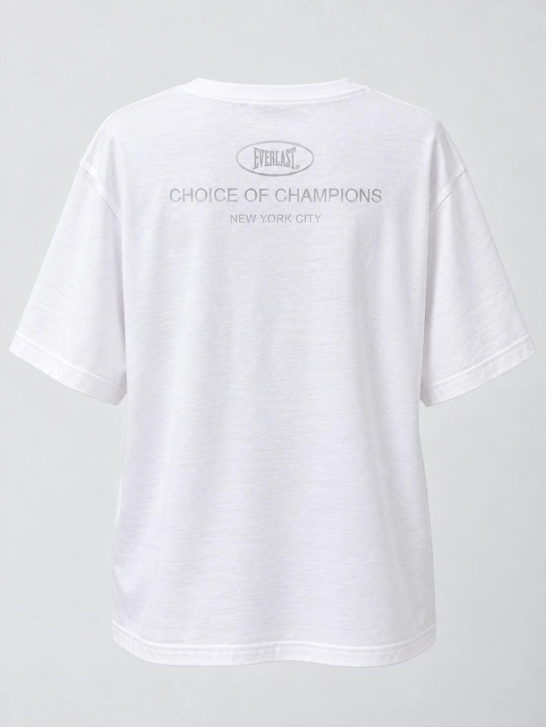White oversized T-shirt back view