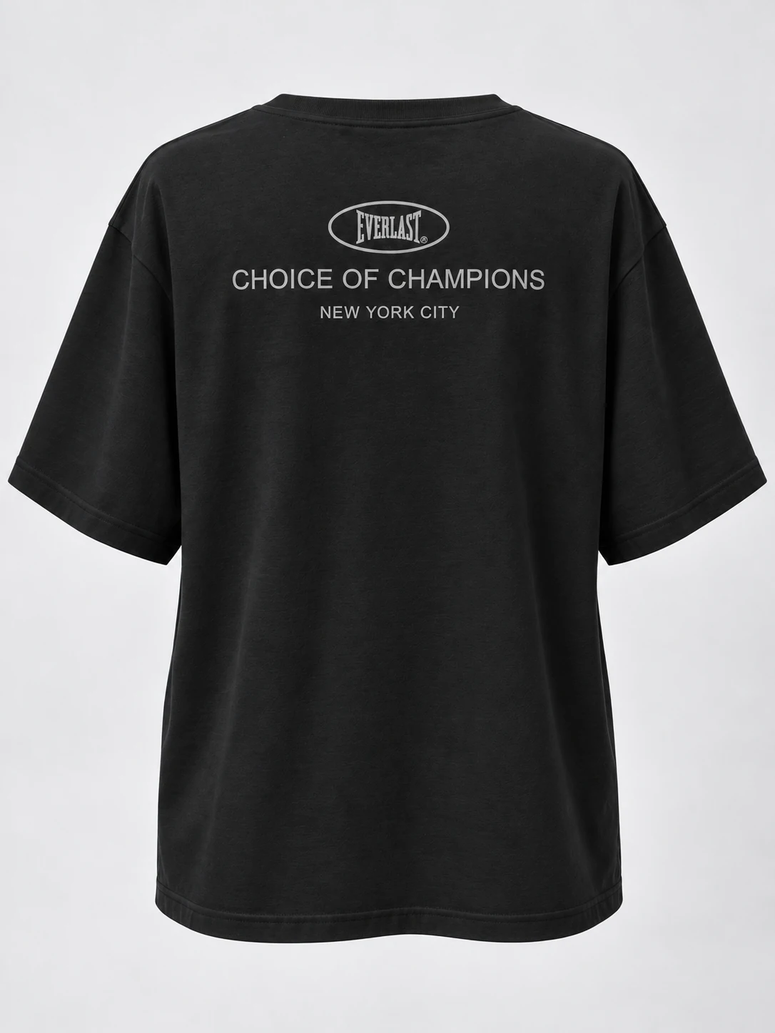 Black oversized T-shirt back view