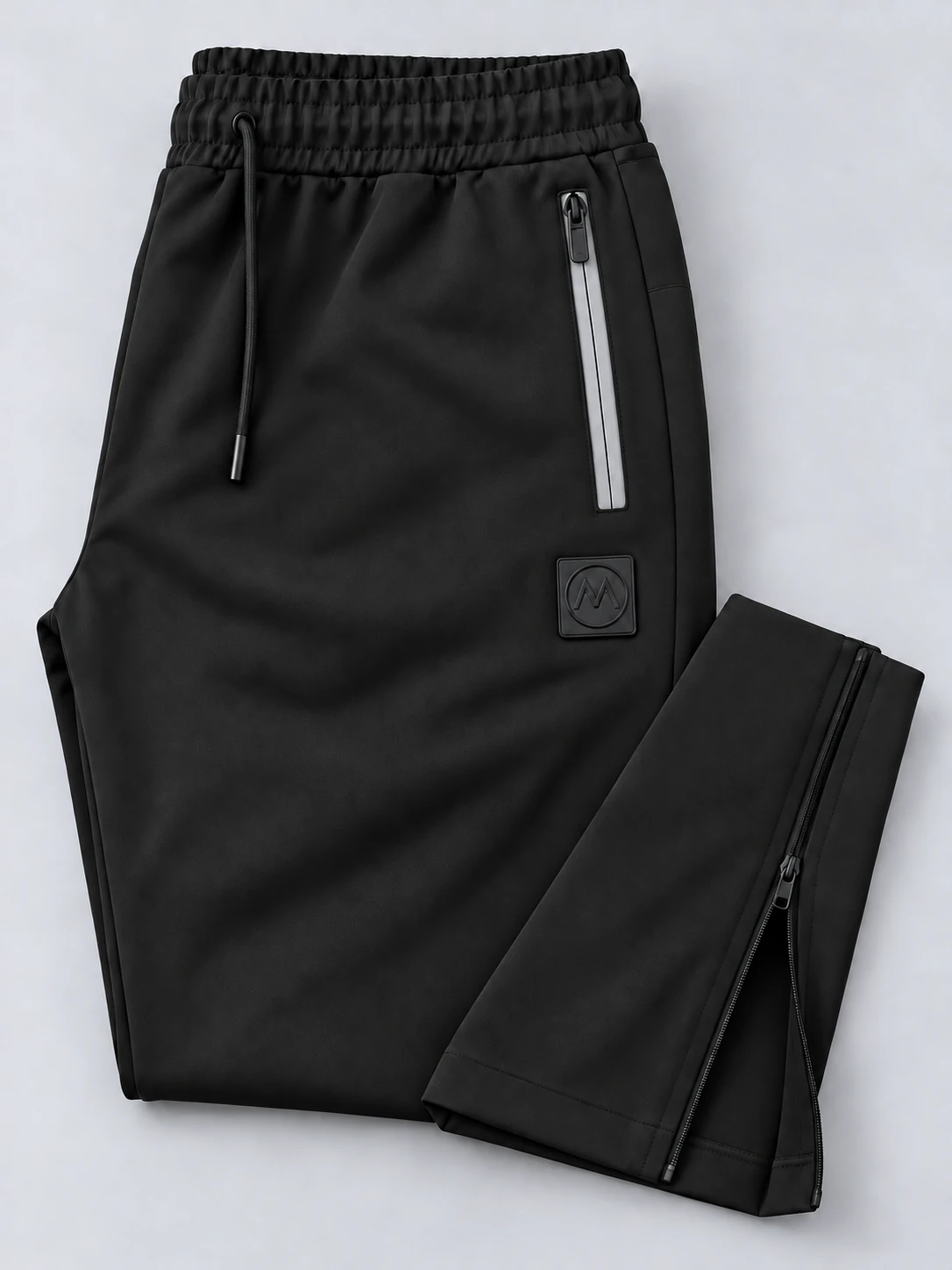 Pants pocket and ankle zipper detail